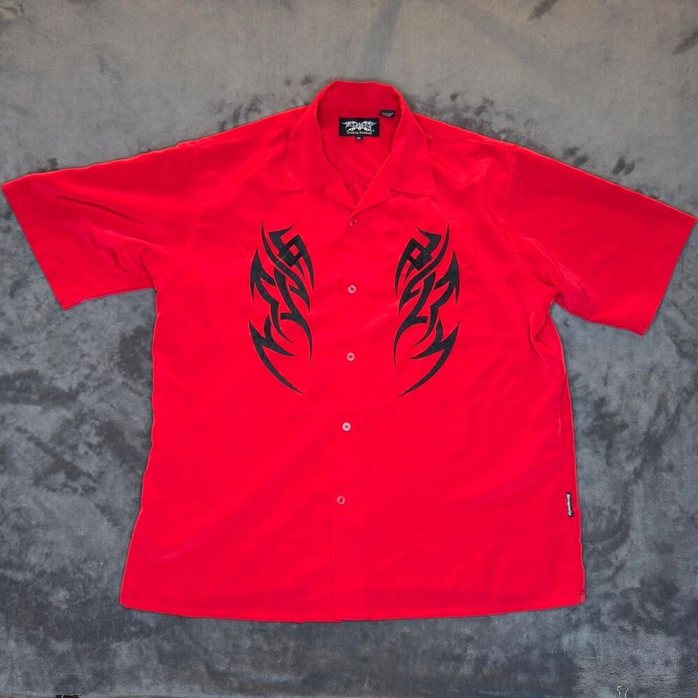 Dragonfly Clothing Company Y2K Tribal Button Up Shirt XL